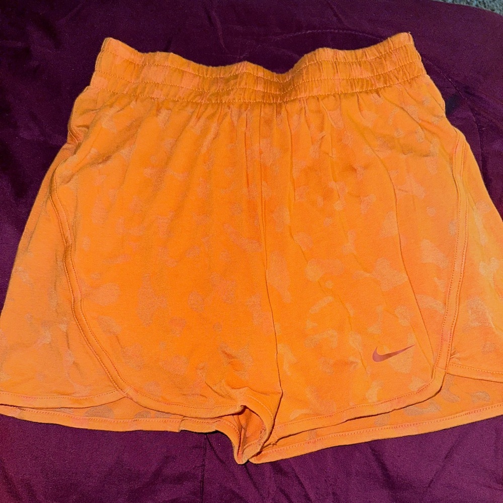 Nike Girls Vibrant Orange Athletic Shorts Loose fit L